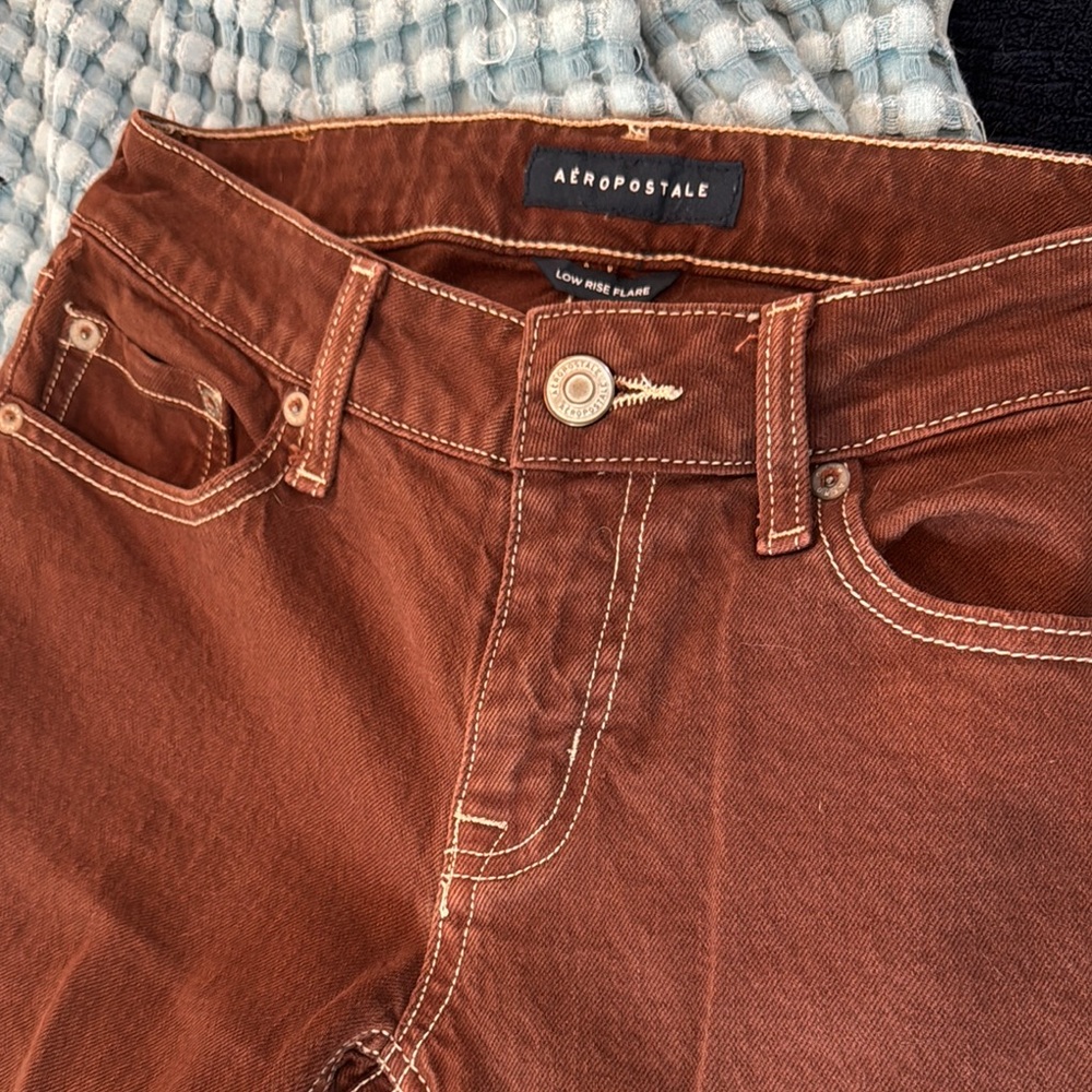 Aeropostale Women’s low rise flare Brown Jeans